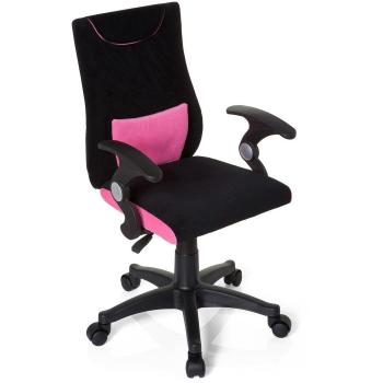 Silla giratoria para niños Kiddy Pro AL - Rosa, ergonómica y ajustable con reposabrazos