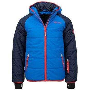 Trollkids Chaqueta de Esquí para Niños Hafjell, Color Azul Marino/Azul Medio/Rojo Talla 2 años