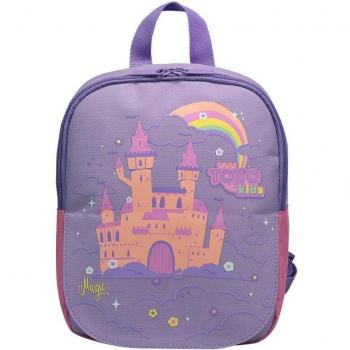 TOTTO Mochila Rangy Infantil Castillo Princesas Morado