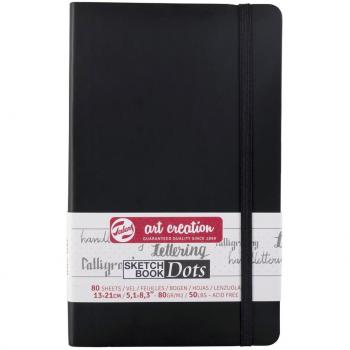 Libreta de Caligrafía y Dibujo Art Creation 13x21cm 80G 80H Puntos Negros
