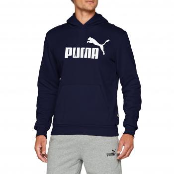 PUMA ESS Hoody FL Big Logo Sudadera, Hombre, Azul