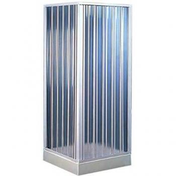 Mampara de ducha de PVC blanca plegable reducible 110x110 h 185 modelo Nova Kit