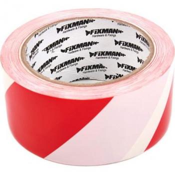 Cinta adhesiva para precintar Fixman 188781, Rojo/Blanco, 33 m x 50 mm