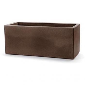 Jardinera Rectangular de Bronce 60x24,5 cm - Modelo Schio Cassa - Capacidad 26 L - 100% Reciclable
