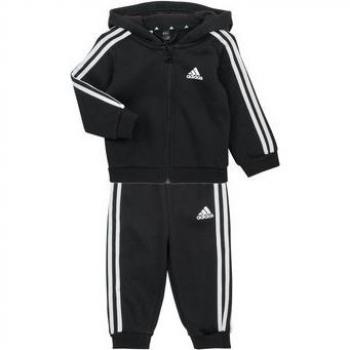 Conjunto de Chándal Adidas Niñ@ 3S Essentials en Color Negro - Corte Clásico - Tejido Combinado de Algodón y Poliéster - Dos Piezas