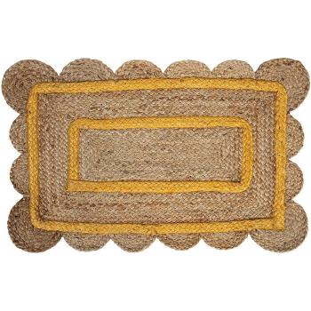 Felpudo de yute Fisura color amarillo 70x45 cm