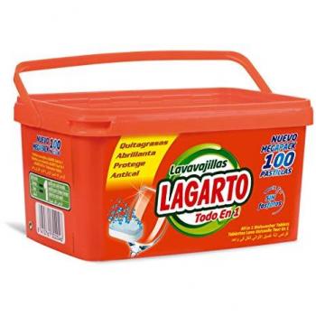Pastillas Lavavajillas Todo en Uno Lagarto - Pack 100 Unidades