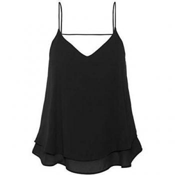 PIECES Pcbodil Slip Top Noos Camiseta sin Mangas, Negro