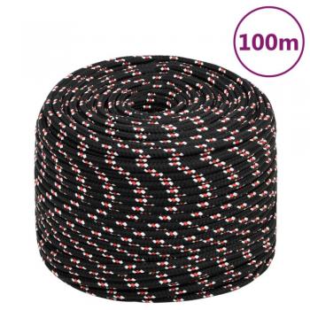 Cuerda de barco polipropileno negra 10 mm 100 m