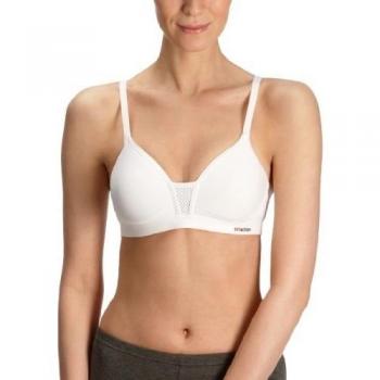 TriAction - Sujetador para mujer, talla 95D, color Blanco