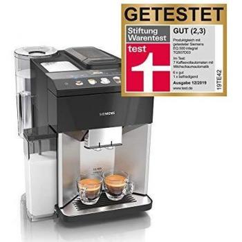 Siemens TQ507D03 - Cafetera Automática Combinada 1.7 L con Molinillo Integrado y Espumador de Leche - 1500 W - Acero Inoxidable