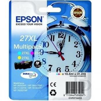 Epson T271540 27XL Multipack de Tinta Amarillo, Cian y Magenta
