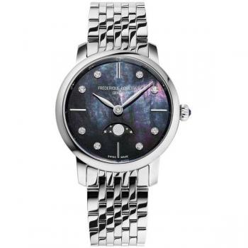 Reloj Hombre Frederique Constant FC-206MPBD1S6B, automático, caja de acero inoxidable, diámetro de 42 mm, cristal de zafiro antirreflejos, esfera negra con detalles plateados y dorados