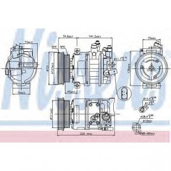 Compresor de aire acondicionado NISSENS 89421