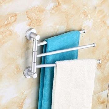 Rotación del espacio de baño de aluminio,tres toalleros,colgar una de 360 grados y 3-barra toallero