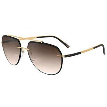Silhouette Accent Shades Sunglasses Black Gold/Brown Multicolor Male Size: ONE SIZE