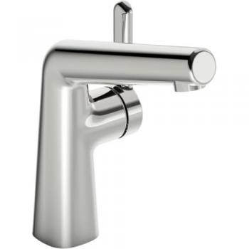 Hansa Designo - Grifo de lavabo monomando, cromo, proyección 130mm, sin kit de desagüe