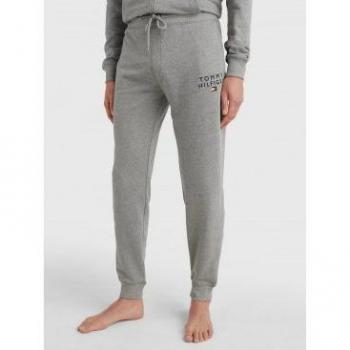 Tommy Hilfiger Sustainable Casual Jogger Pants for Men - Elastic Hem, Medium Grey, Size S