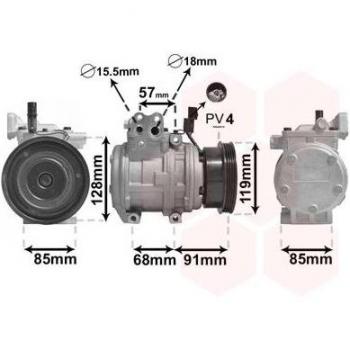 Compresor de aire acondicionado VAN WEZEL 8300K155