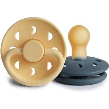 Pack2 Chupetes Látex Moon Phase Pale Daffodil/Slate 0+