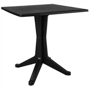 vidaXL Mesa Jardín Plástico Gris Antracita 70x70x71.7cm Mobiliario Exteriores