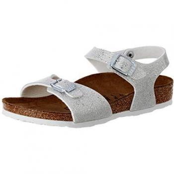 Birkenstock Sandales Rio Plain Birko-Flor Cosmic Sparkle White, Sandalia para Niñas, 25 EU Étroit