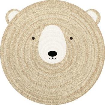 Alfombra de vinilo infantil Oso Camilo imitación textura natural 150 cm