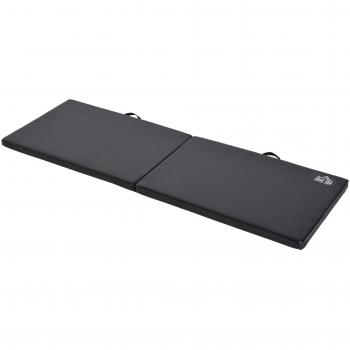Esterilla de Gimnasia Plegable y Portátil HOMCOM - 180x60x5 cm - Confortable, Simili Cuero, Ideal para Yoga y Pilates