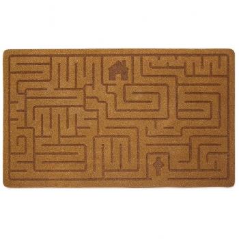Balvi Felpudo Labyrinth Color marrón Alfombra con dibujo de laberinto Poliéster/plástico PVC 41 x 70 cm