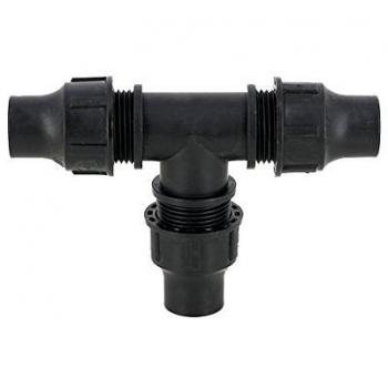 Racord T en T con 3 salidas para tubo de 16 mm