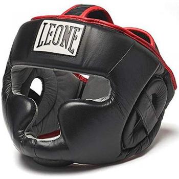 Leone Full Cover Boxing Helmet CS426, Unisex Adult, Black, Size M
