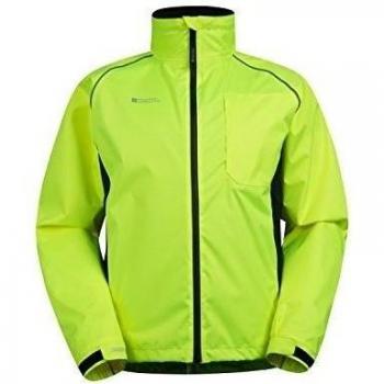 Mountain Warehouse Chaqueta Impermeable Ciclismo Adrenaline Hombre- Abrigo Lluvia Transpirable Unisex - para Running y Caminar Amarillo L