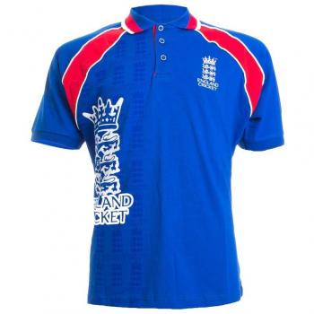 Inglaterra Cricket Retro raglán Polo, Azul