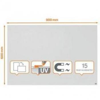 Pizarra Blanca Magnética Sin Marco Nobo Infinity 900x600 mm