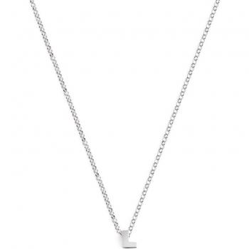 Collar Singularu Personalizado Single Letter Plata - Letra L