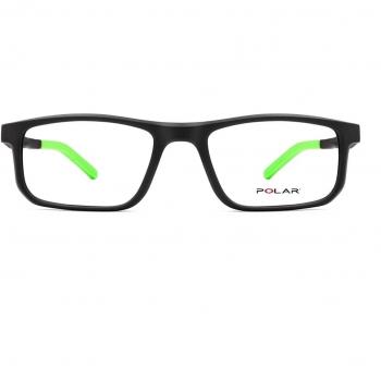 Polar Curling With Clip-On 76/V Gafas Recetadas para Hombre Negras con Armazones Negros y Lentes Recetadas de 52
