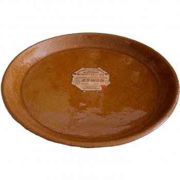 Alfarería Pereruela Siglo XVI APPAS30 - Plato hondo de barro refractario auténtico, 30 cm