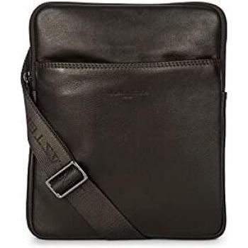 Lancaster Capital Leather Messenger Bag - Black, One Size