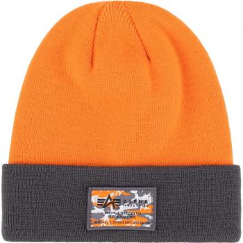 Alpha Industries Tangerine Crew C Label Beanie - Unisex Acrylic Hat