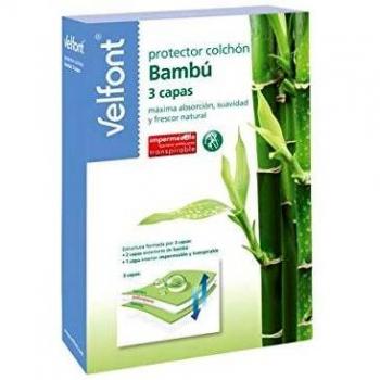 Velfont - Protector colchón Bambú 3 Capas 180, Blanco