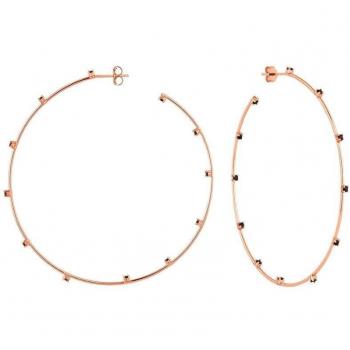 Aros Earcandy Saba de Plata 925 bañados en oro rosa