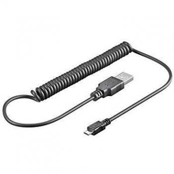 Cable en Espiral MicroUSB Goobay 1m