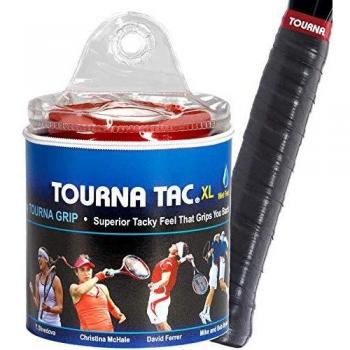 Unique Overgrip Tourna TAC 30er - Mango de Raqueta de Tenis, Color Negro, Talla Standard