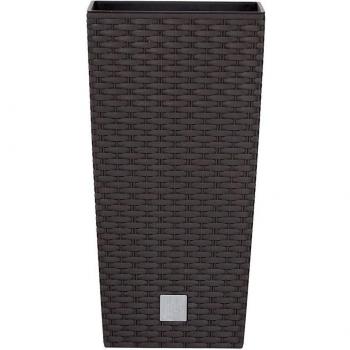 Maceta Prosperplast Rato Square 49L con Inserto 32,5x32,5x61cm Ocre Oscuro
