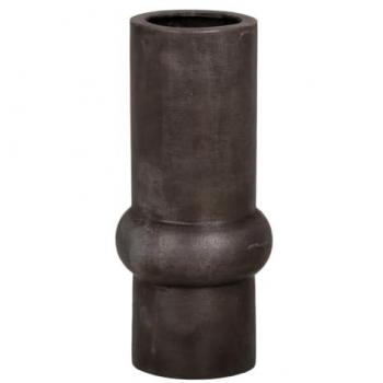 Jarrón de Aluminio Gris 15 x 15 x 33,5 cm
