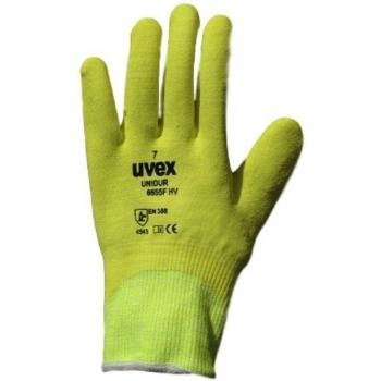 Uvex Unidur corte 5 guantes de trabajo de agarre de alta visibilidad. Totalmente con los dedos