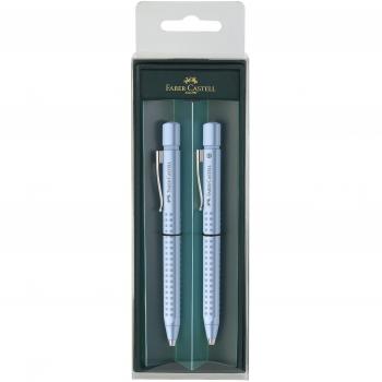 Faber-Castell 131267 - Juego de portaminas y bolígrafo, color azul claro