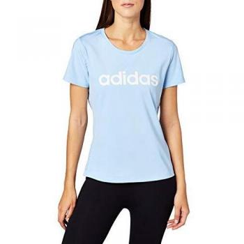 adidas W D2M Lo tee Camiseta, Mujer, azubri/Blanco, L