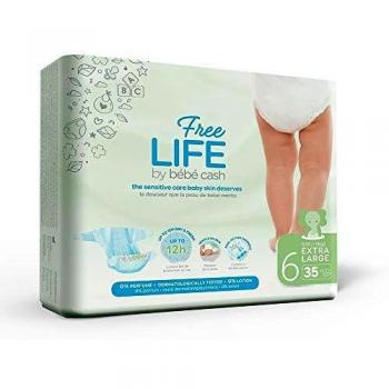 Freelife Bebecash Pañales Talla 6 (+18kg) 35 Unidades