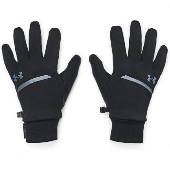 Guantes Storm Fleece Run de Under Armour, color negro y gris, talla M